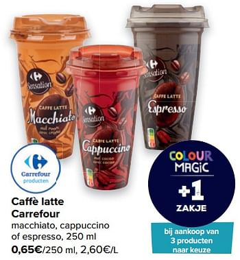 Promoties Caffè latte carrefour - Huismerk - Carrefour  - Geldig van 22/06/2022 tot 27/06/2022 bij Carrefour