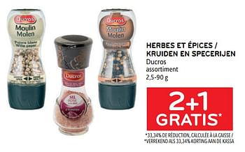 Promoties Herbes et épices ducros 2+1 gratis - Ducros - Geldig van 29/06/2022 tot 12/07/2022 bij Alvo