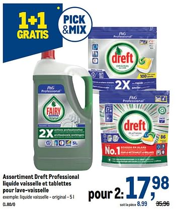 Promotions Dreft professional liquide vaisselle - Dreft - Valide de 29/06/2022 à 12/07/2022 chez Makro