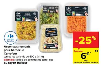 Promotions Salade de pommes de terre - Produit maison - Carrefour  - Valide de 22/06/2022 à 27/06/2022 chez Carrefour