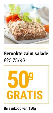 Promotions Gerookte zalm salade - Produit maison - Budgetslager - Valide de 22/06/2022 à 28/06/2022 chez Budgetslager