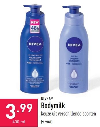 Promoties Bodymilk - Nivea - Geldig van 01/07/2022 tot 08/07/2022 bij Aldi