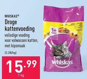 Promoties Droge kattenvoeding - Whiskas - Geldig van 29/06/2022 tot 08/07/2022 bij Aldi