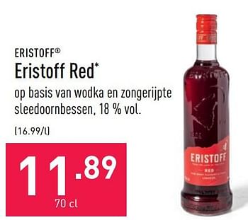 Promotions Eristoff red - Eristoff - Valide de 01/07/2022 à 08/07/2022 chez Aldi