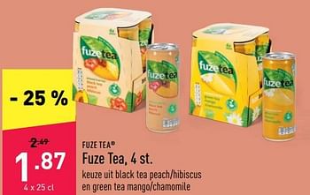 Promoties Fuze tea - FuzeTea - Geldig van 27/06/2022 tot 08/07/2022 bij Aldi