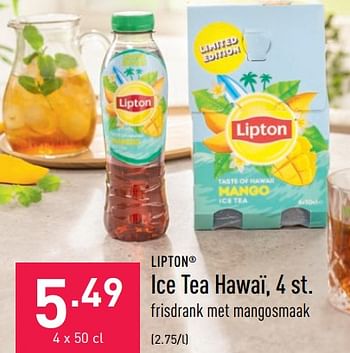 Promoties Ice tea hawaï - Lipton - Geldig van 01/07/2022 tot 08/07/2022 bij Aldi