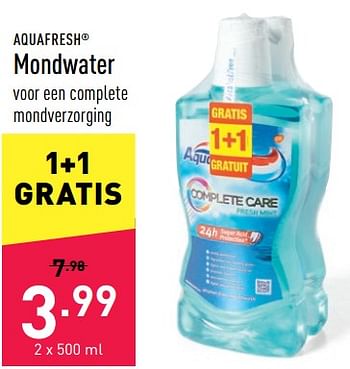 Promoties Mondwater - Aquafresh - Geldig van 01/07/2022 tot 08/07/2022 bij Aldi