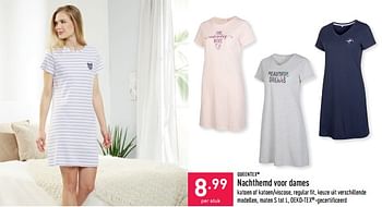 Promotions Nachthemd voor dames - Queentex - Valide de 02/07/2022 à 08/07/2022 chez Aldi
