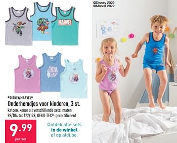 Promoties Onderhemdjes voor kinderen - Huismerk - Aldi - Geldig van 29/06/2022 tot 08/07/2022 bij Aldi