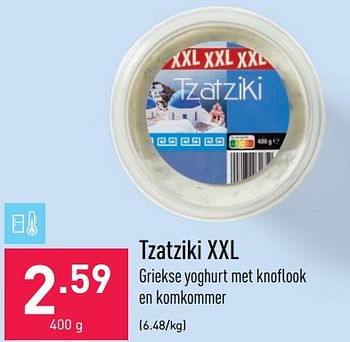 Promotions Tzatziki xxl - Produit maison - Aldi - Valide de 01/07/2022 à 08/07/2022 chez Aldi
