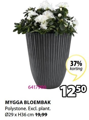 Promoties Mygga bloembak - Huismerk - Jysk - Geldig van 20/06/2022 tot 30/06/2022 bij Jysk
