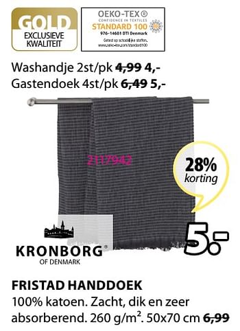 Promoties Fristad handdoek - Kronborg - Geldig van 20/06/2022 tot 30/06/2022 bij Jysk