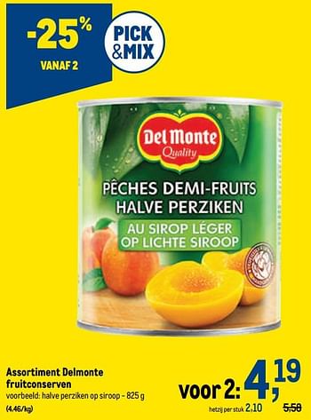 Promoties Delmonte halve perziken op siroop - Delmonte - Geldig van 29/06/2022 tot 12/07/2022 bij Makro