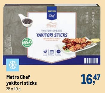 Promotions Metro chef yakitori sticks - Produit maison - Makro - Valide de 29/06/2022 à 12/07/2022 chez Makro