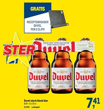 Promoties Duvel sterk blond bier - Duvel - Geldig van 29/06/2022 tot 12/07/2022 bij Makro