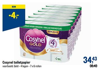 Promoties Cosynel toiletpapier gold - Cosynel - Geldig van 29/06/2022 tot 12/07/2022 bij Makro