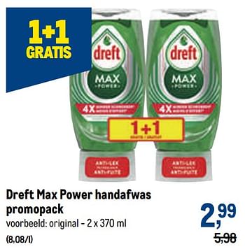Promoties Dreft max power handafwas - Dreft - Geldig van 29/06/2022 tot 12/07/2022 bij Makro