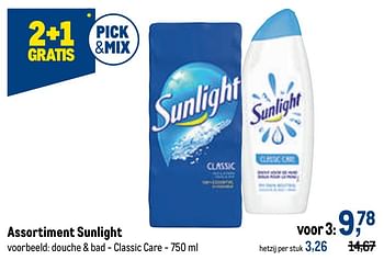 Promoties Sunlight douche + bad - classic care - Sunlight - Geldig van 29/06/2022 tot 12/07/2022 bij Makro