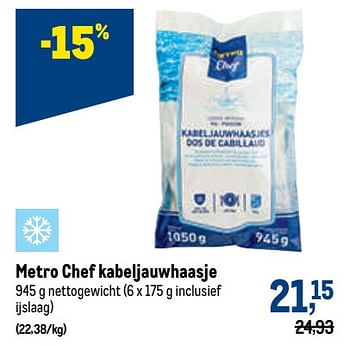 Promoties Metro chef kabeljauwhaasje - Huismerk - Makro - Geldig van 29/06/2022 tot 12/07/2022 bij Makro