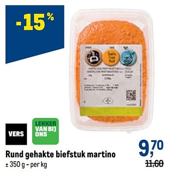 Promoties Rund gehakte biefstuk martino - Huismerk - Makro - Geldig van 29/06/2022 tot 12/07/2022 bij Makro