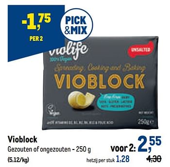 Promoties Vioblock - Violife - Geldig van 29/06/2022 tot 12/07/2022 bij Makro