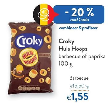 Promotions Croky hula hoops barbecue - Croky - Valide de 29/06/2022 à 12/07/2022 chez OKay