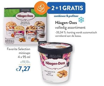 Promotions Häagen-dazs favorite selection minicups - Haagen-Dazs - Valide de 29/06/2022 à 12/07/2022 chez OKay