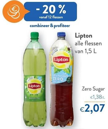 Promoties Lipton zero sugar - Lipton - Geldig van 29/06/2022 tot 12/07/2022 bij OKay
