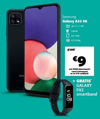 Promoties Samsung galaxy a22 5g - Samsung - Geldig van 22/06/2022 tot 05/07/2022 bij Base