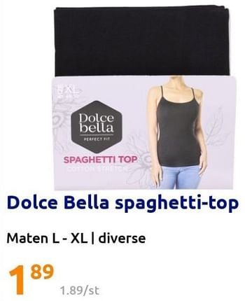 Promoties Dolce bella spaghetti-top - Dolce Bella - Geldig van 22/06/2022 tot 28/06/2022 bij Action