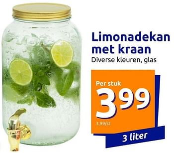 Promoties Limonadekan met kraan - Huismerk - Action - Geldig van 22/06/2022 tot 28/06/2022 bij Action