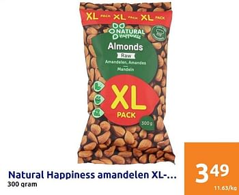 Promoties Natural happiness amandelen xl - Natural Happiness - Geldig van 22/06/2022 tot 28/06/2022 bij Action