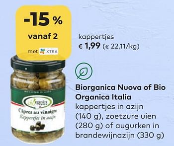 Promoties Biorganica nuova of bio organica italia kappertjes - Biorganica - Geldig van 22/06/2022 tot 16/08/2022 bij Bioplanet