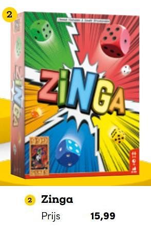Promotions Zinga - 999games - Valide de 21/06/2022 à 20/09/2022 chez BookSpot