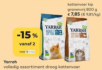 Promoties Yarrah kattenvoer kip granenvrij - Yarrah - Geldig van 22/06/2022 tot 16/08/2022 bij Bioplanet