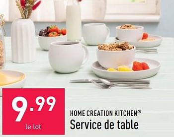 Promoties Service de table - Home Creation Kitchen - Geldig van 29/06/2022 tot 08/07/2022 bij Aldi