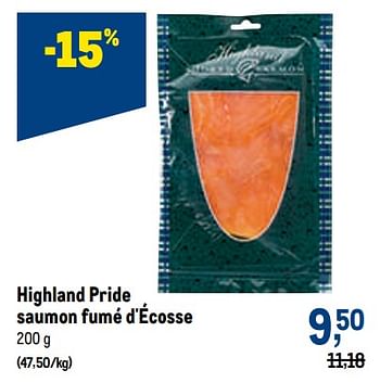 Promotions Highland pride saumon fumé d`écosse - Highland Pride - Valide de 29/06/2022 à 12/07/2022 chez Makro