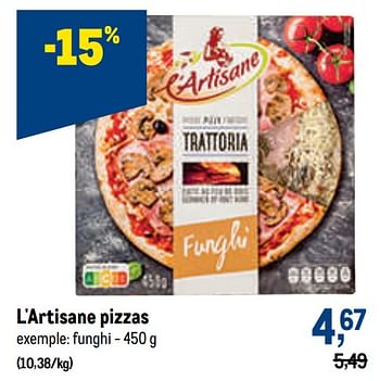 Promotions L`artisane pizzas - L'Artisane - Valide de 29/06/2022 à 12/07/2022 chez Makro