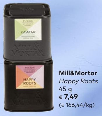 Promoties Mill+mortar happy roots - Mill & Mortar - Geldig van 22/06/2022 tot 16/08/2022 bij Bioplanet