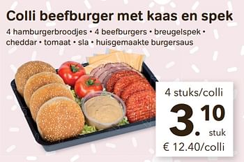 Promoties Colli beefburger met kaas en spek - Huismerk - Bon'Ap - Geldig van 22/06/2022 tot 05/07/2022 bij Bon'Ap