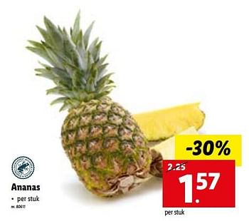 Promoties Ananas - Huismerk - Lidl - Geldig van 04/07/2022 tot 09/07/2022 bij Lidl