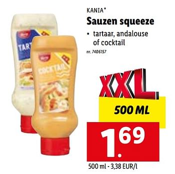 Promotions Sauzen squeeze - Kania - Valide de 04/07/2022 à 09/07/2022 chez Lidl