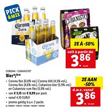 Promoties Bier - Corona - Geldig van 04/07/2022 tot 09/07/2022 bij Lidl