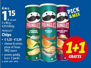 Promoties Chips - Pringles - Geldig van 04/07/2022 tot 09/07/2022 bij Lidl