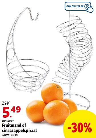 Promotions Fruitmand of sinaasappelspiraal - Ernesto - Valide de 04/07/2022 à 09/07/2022 chez Lidl