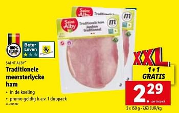 Promoties Traditionele meersterlycke ham - Saint Alby - Geldig van 04/07/2022 tot 09/07/2022 bij Lidl