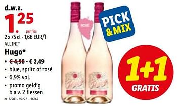 Promoties Hugo - Rosé wijnen - Geldig van 04/07/2022 tot 09/07/2022 bij Lidl