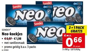 Promoties Neo-koekjes - Sondey - Geldig van 04/07/2022 tot 09/07/2022 bij Lidl