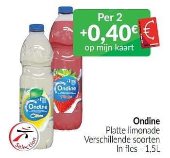 Promoties Ondine platte limonade - Ondine - Geldig van 01/07/2022 tot 31/07/2022 bij Intermarche
