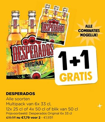 Promoties Desperados original - Desperados - Geldig van 22/06/2022 tot 12/07/2022 bij Jumbo
